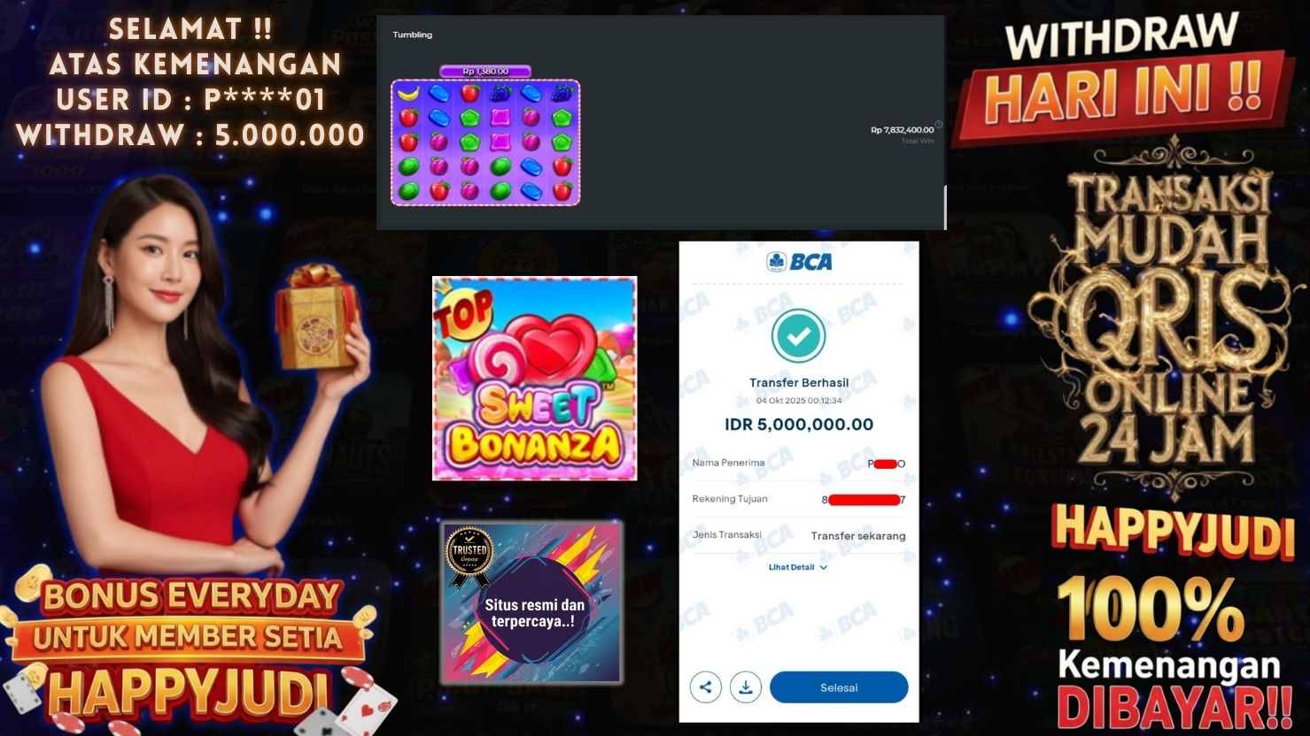 HAPPYJUDI JACKPOT SLOT SWEET BONANZA